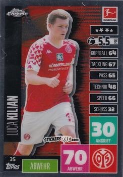 Sticker Luca Kilian - German Bundesliga 2020-2021. Match Attax Chrome n. 35 - Topps