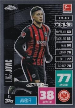 Figurina Luka Jovic - German Bundesliga 2020-2021. Match Attax Chrome n. 21 - Topps