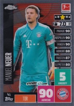 Cromo Manuel Neuer - German Bundesliga 2020-2021. Match Attax Chrome n. 41 - Topps