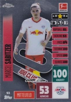 Sticker Marcel Sabitzer - German Bundesliga 2020-2021. Match Attax Chrome n. 93 - Topps