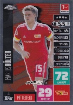 Sticker Marius Bülter - German Bundesliga 2020-2021. Match Attax Chrome n. 8 - Topps