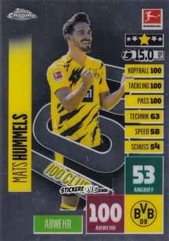 Figurina Mats Hummels - German Bundesliga 2020-2021. Match Attax Chrome n. 91 - Topps