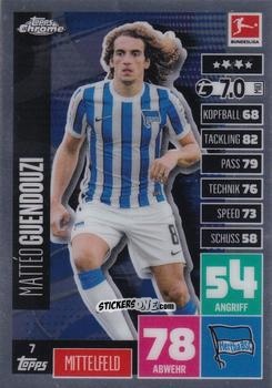 Sticker Mattéo Guendouzi - German Bundesliga 2020-2021. Match Attax Chrome n. 7 - Topps