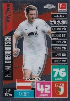Figurina Michael Gregoritsch - German Bundesliga 2020-2021. Match Attax Chrome n. 115 - Topps