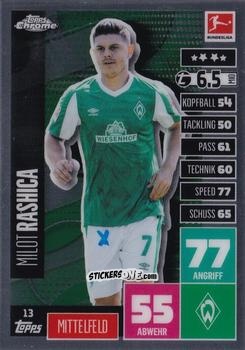 Cromo Milot Rashica - German Bundesliga 2020-2021. Match Attax Chrome n. 13 - Topps