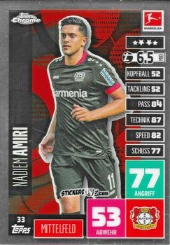 Figurina Nadiem Amiri - German Bundesliga 2020-2021. Match Attax Chrome n. 33 - Topps