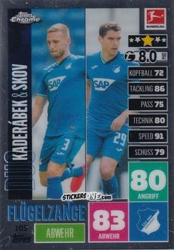 Sticker Pavel Kaderábek / Robert Skov - German Bundesliga 2020-2021. Match Attax Chrome n. 105 - Topps