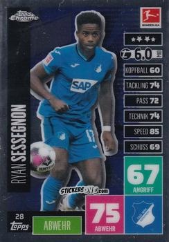 Figurina Ryan Sessegnon - German Bundesliga 2020-2021. Match Attax Chrome n. 28 - Topps