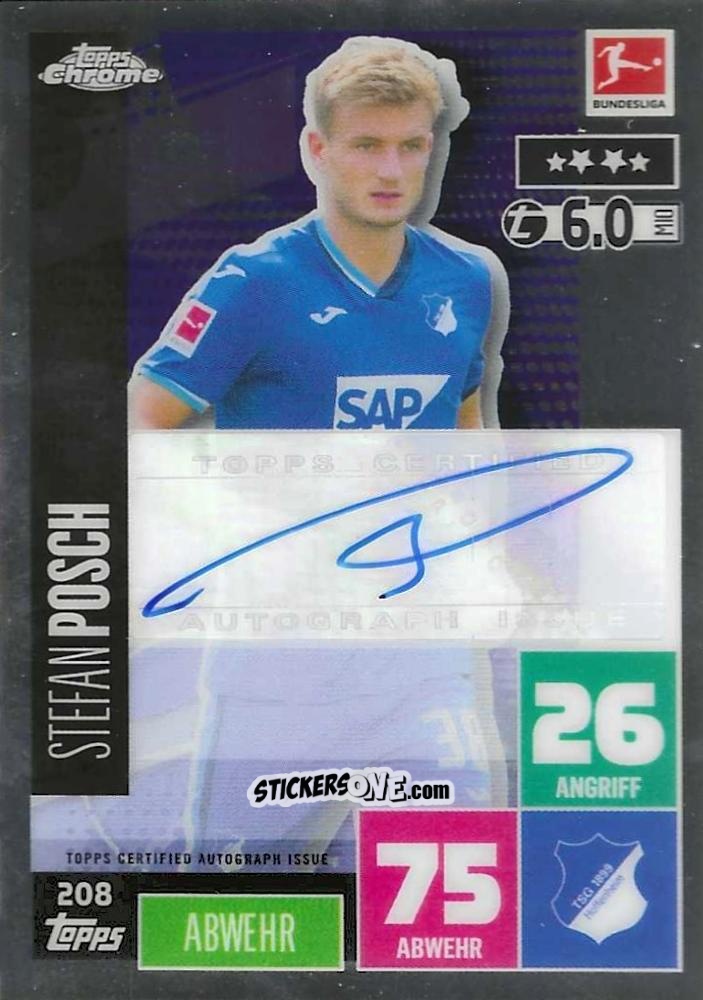 Sticker Stefan Posch - German Bundesliga 2020-2021. Match Attax Chrome n. 208 - Topps