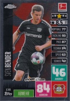 Figurina Sven Bender - German Bundesliga 2020-2021. Match Attax Chrome n. 138 - Topps