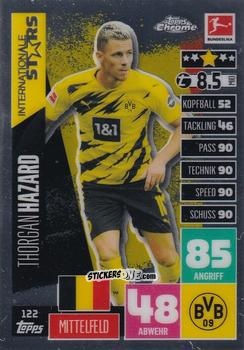 Sticker Thorgan Hazard - German Bundesliga 2020-2021. Match Attax Chrome n. 122 - Topps