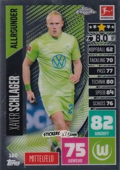 Sticker Xaver Schlager - German Bundesliga 2020-2021. Match Attax Chrome n. 180 - Topps