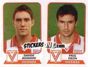 Sticker Biondini / Okon - Calciatori 2003-2004 n. 634 - Panini