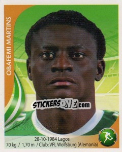 Sticker Obafemi Martins - Copa Mundial Sudáfrica 2010 n. 100 - Navarrete