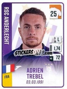 Sticker Adrien Trebel - Belgian Pro League 2022-2023 n. 15 - Panini