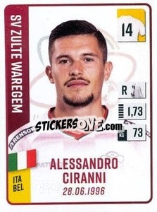 Cromo Alessandro Ciranni - Belgian Pro League 2022-2023 n. 380 - Panini