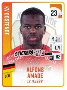 Cromo Alfons Amade - Belgian Pro League 2022-2023 n. 259 - Panini