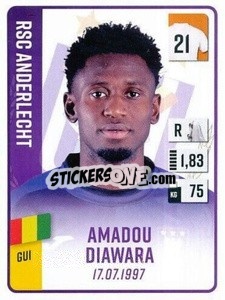 Sticker Amadou Diawara - Belgian Pro League 2022-2023 n. 13 - Panini