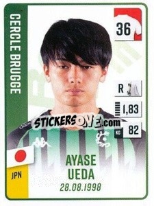 Figurina Ayase Ueda - Belgian Pro League 2022-2023 n. 66 - Panini