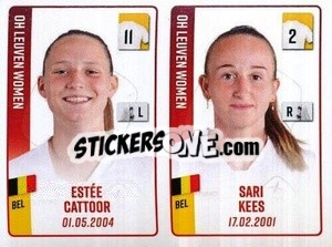 Sticker Estee Cattoor / Sari Kees - Belgian Pro League 2022-2023 n. 598 - Panini