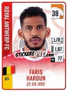 Sticker Faris Haroun - Belgian Pro League 2022-2023 n. 35 - Panini