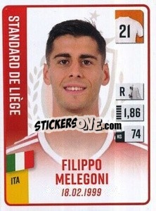 Cromo Filippo Melegoni - Belgian Pro League 2022-2023 n. 322 - Panini