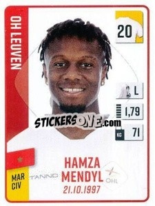 Cromo Hamza Mendyl - Belgian Pro League 2022-2023 n. 231 - Panini