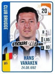 Cromo Hans Vanaken - Belgian Pro League 2022-2023 n. 79 - Panini