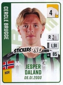 Cromo Jesper Daland - Belgian Pro League 2022-2023 n. 51 - Panini