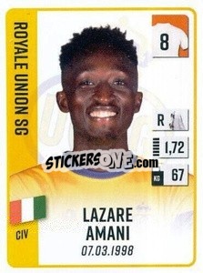 Figurina Lazare Amani - Belgian Pro League 2022-2023 n. 343 - Panini
