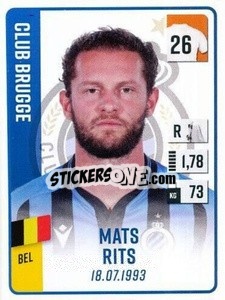 Sticker Mats Rits - Belgian Pro League 2022-2023 n. 78 - Panini