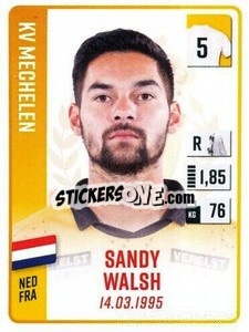 Figurina Sandy Walsh - Belgian Pro League 2022-2023 n. 204 - Panini