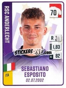 Sticker Sebastiano Esposito - Belgian Pro League 2022-2023 n. 21 - Panini