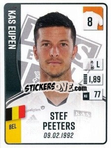 Cromo Stef Peeters - Belgian Pro League 2022-2023 n. 124 - Panini