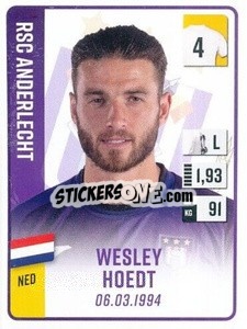 Cromo Wesley Hoedt - Belgian Pro League 2022-2023 n. 9 - Panini