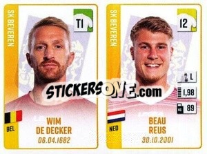 Cromo Wim De Decker / Beau Reus - Belgian Pro League 2022-2023 n. 421 - Panini