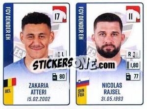 Sticker Zakaria Atteri / Nicolas Rajsel - Belgian Pro League 2022-2023 n. 462 - Panini