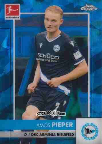 Cromo Amos Pieper - Bundesliga Chrome 2020-2021. Sapphire Edition n. 22 - Panini