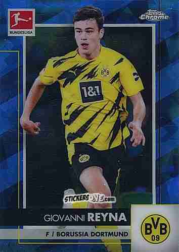 Cromo Giovanni Reyna - Bundesliga Chrome 2020-2021. Sapphire Edition n. 33 - Panini