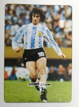 Figurina Mario Kempes - i 100 Re del Calcio 1998 n. 46 - Edigamma