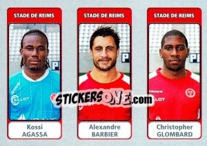 Figurina Kossi Agassa / Alexandre Barbier / Christopher Glombard - FOOT 2011-2012 n. 615 - Panini