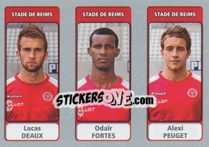 Figurina Lucas Deaux / Odaïr Fortes / Alexi Peuget - FOOT 2011-2012 n. 618 - Panini
