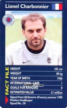 Figurina Lionel Charbonnier - Rangers 2000-2001 n. 5 - Top Trumps