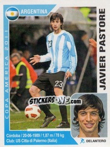 Cromo Javier Pastore - Copa América. Argentina 2011 n. 45 - Navarrete