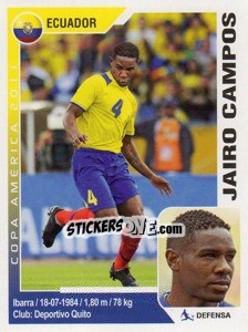 Figurina Jairo Campos - Copa América. Argentina 2011 n. 122 - Navarrete