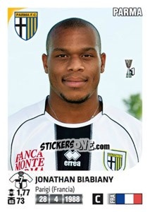 Sticker Jonathan Biabiany - Calciatori 2011-2012 n. 404 - Panini