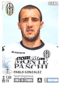 Cromo Pablo Gonzalez - Calciatori 2011-2012 n. 455 - Panini