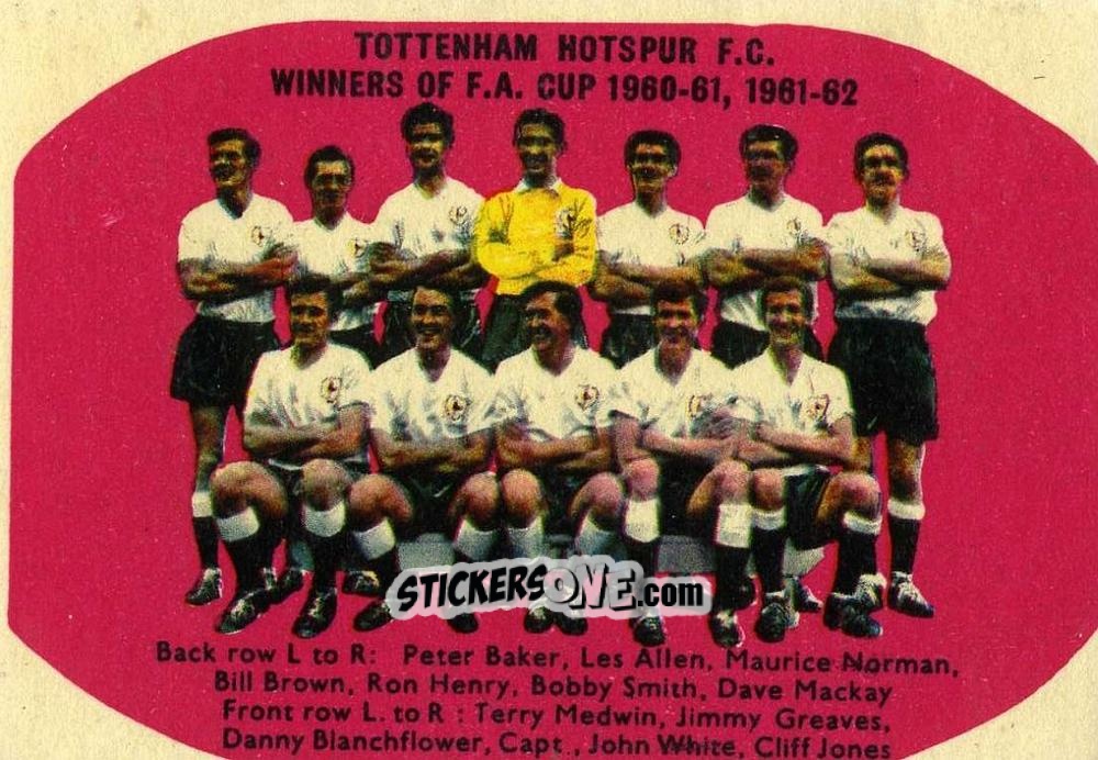 Cromo Tottenham Hotspur FC - Bazooka 1962 n. 82 - A&BC