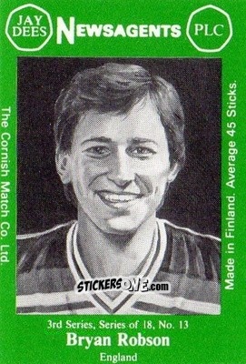 Sticker Bryan Robson - Footballers 3rd Series 1982-1983
 n. 13 - Cornish Match Company
