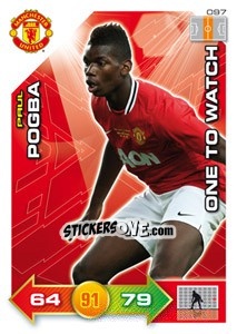 Figurina Paul Pogba - Manchester United 2011-2012. Adrenalyn Xl n. 97 - Panini